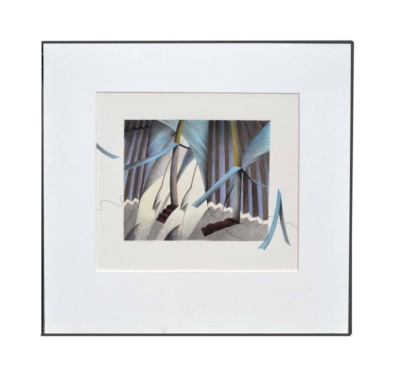 Yukako Okudaira Abstract Drawing - Vintage Modernist Abstract -- "Aquarelle #93" 