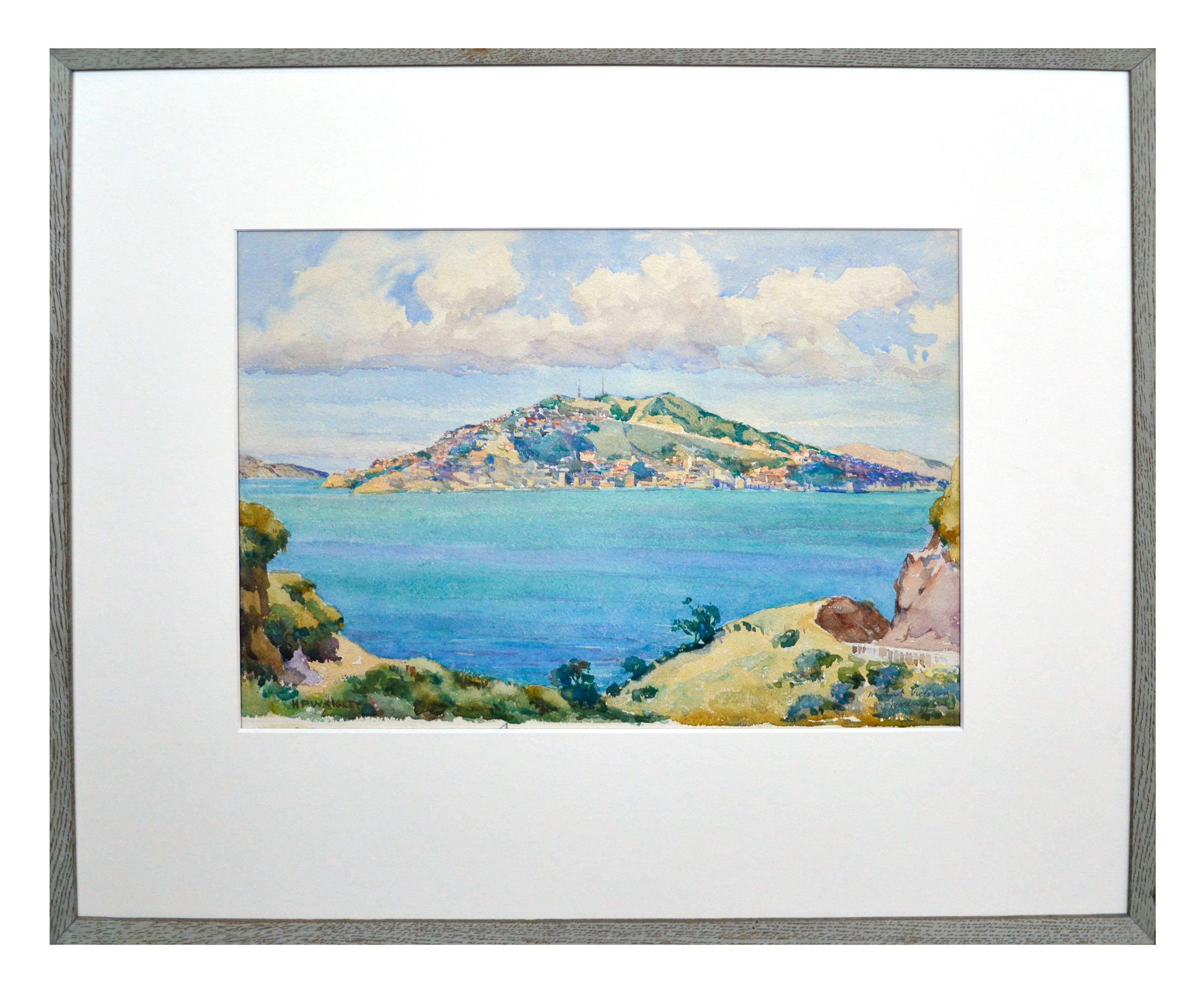 H.P. Wrigley Landscape Painting - Mt. Victoria
