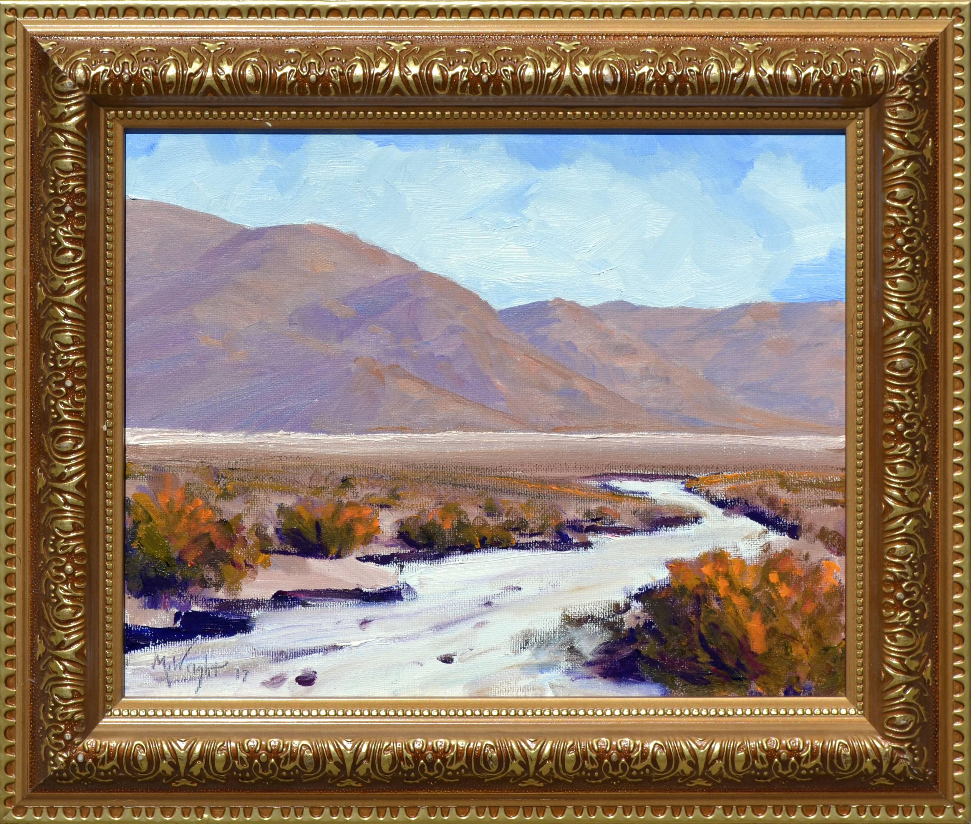 Michael Wright Landscape Painting - Desert Flats, Death Valley Landscape