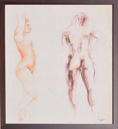 Figurative Studie eines Paares aus der Mitte des Jahrhunderts