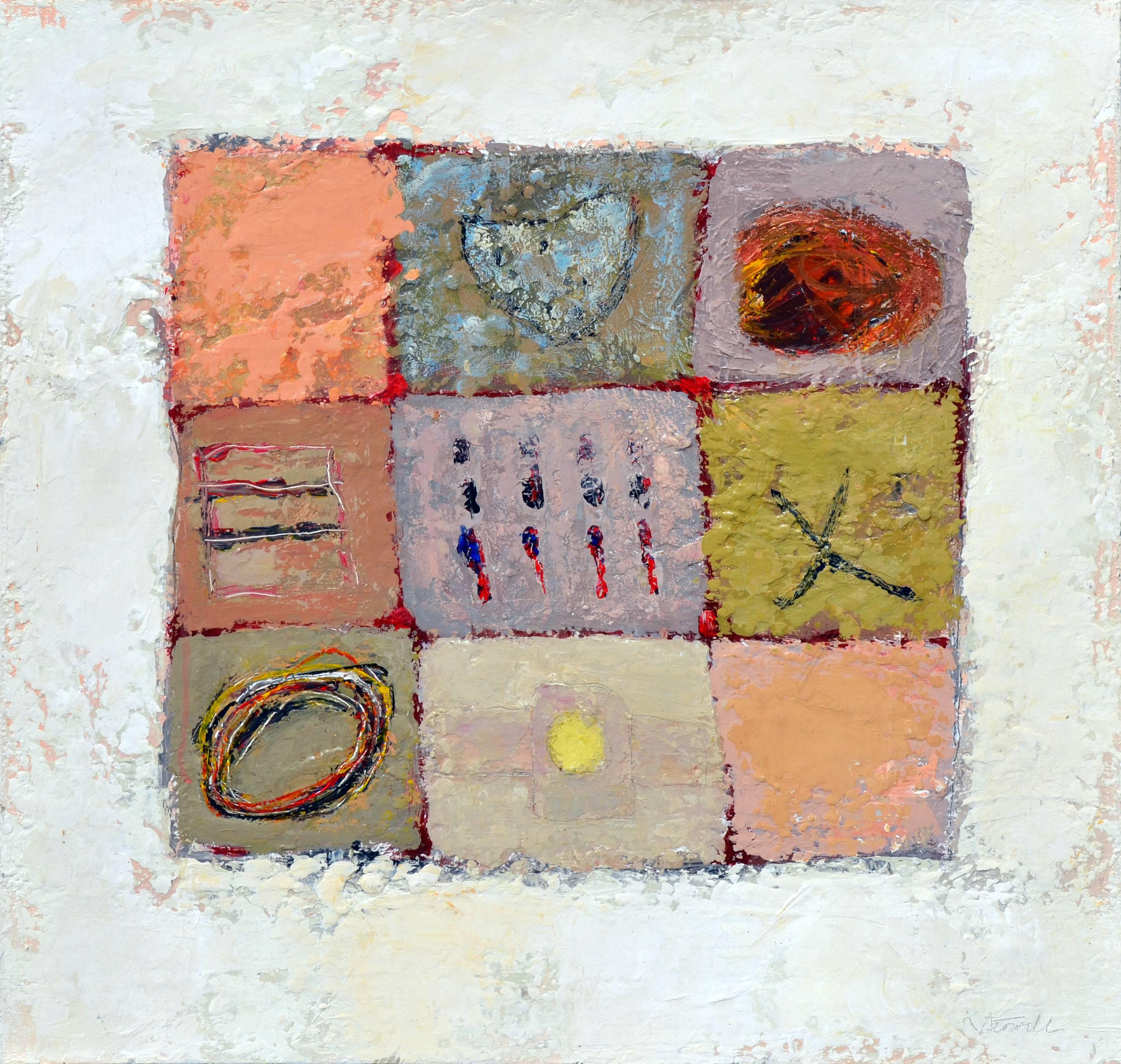 Kathryn Stowell Abstract Painting - Patches Abstract 