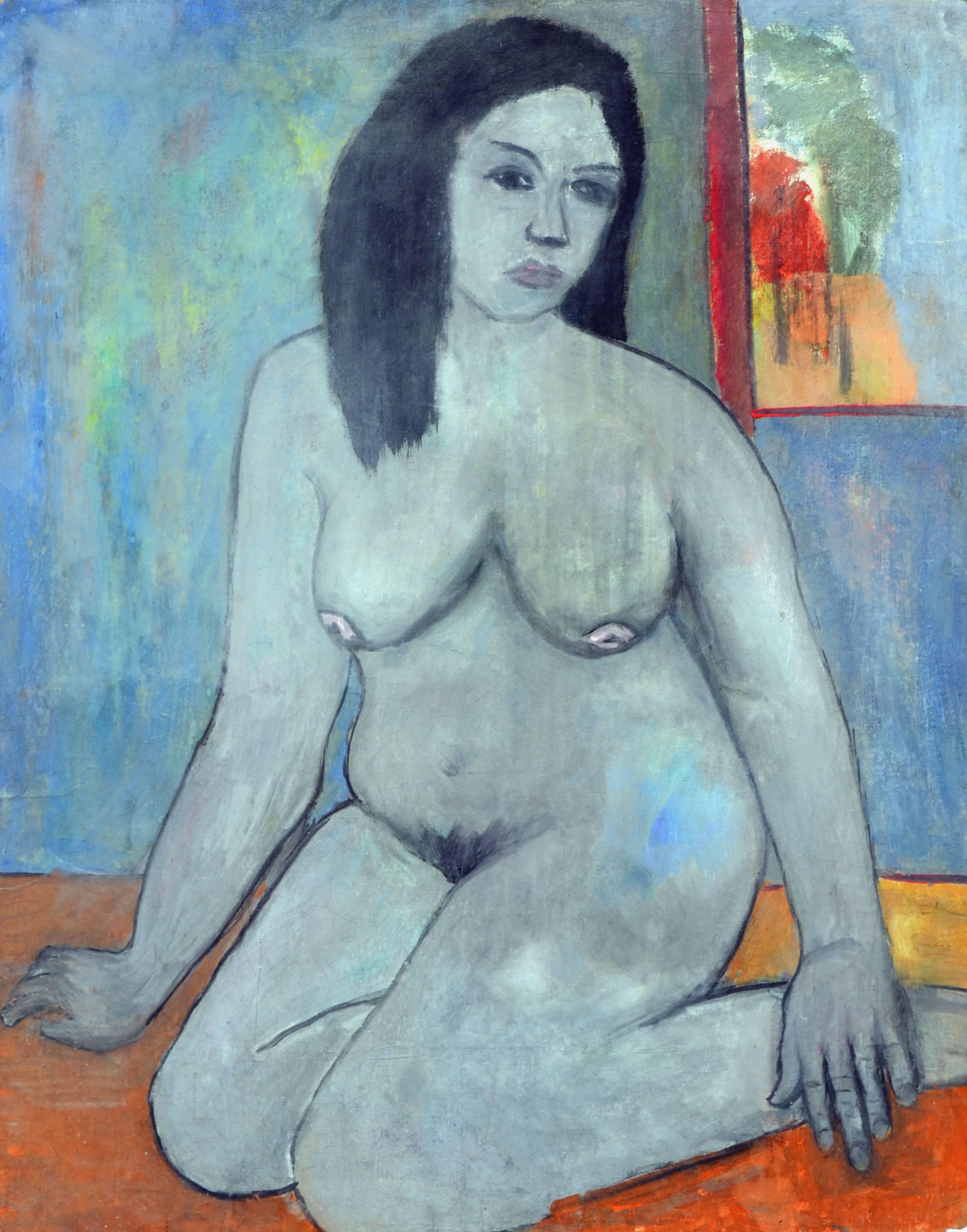 Unknown Nude Painting - Nude Figurative