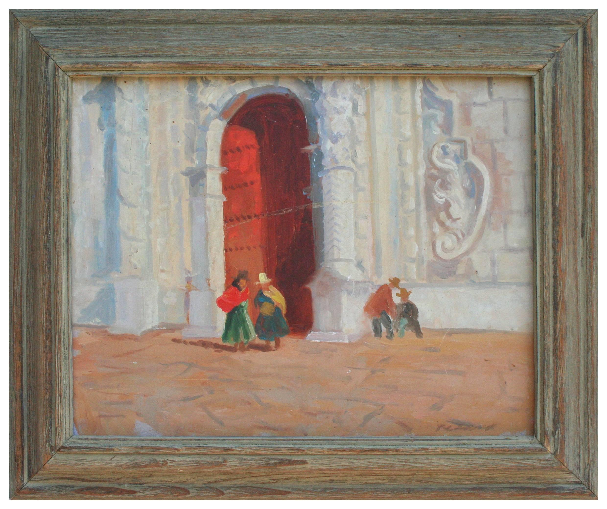 Thad Leland Figurative Painting - The Red Door