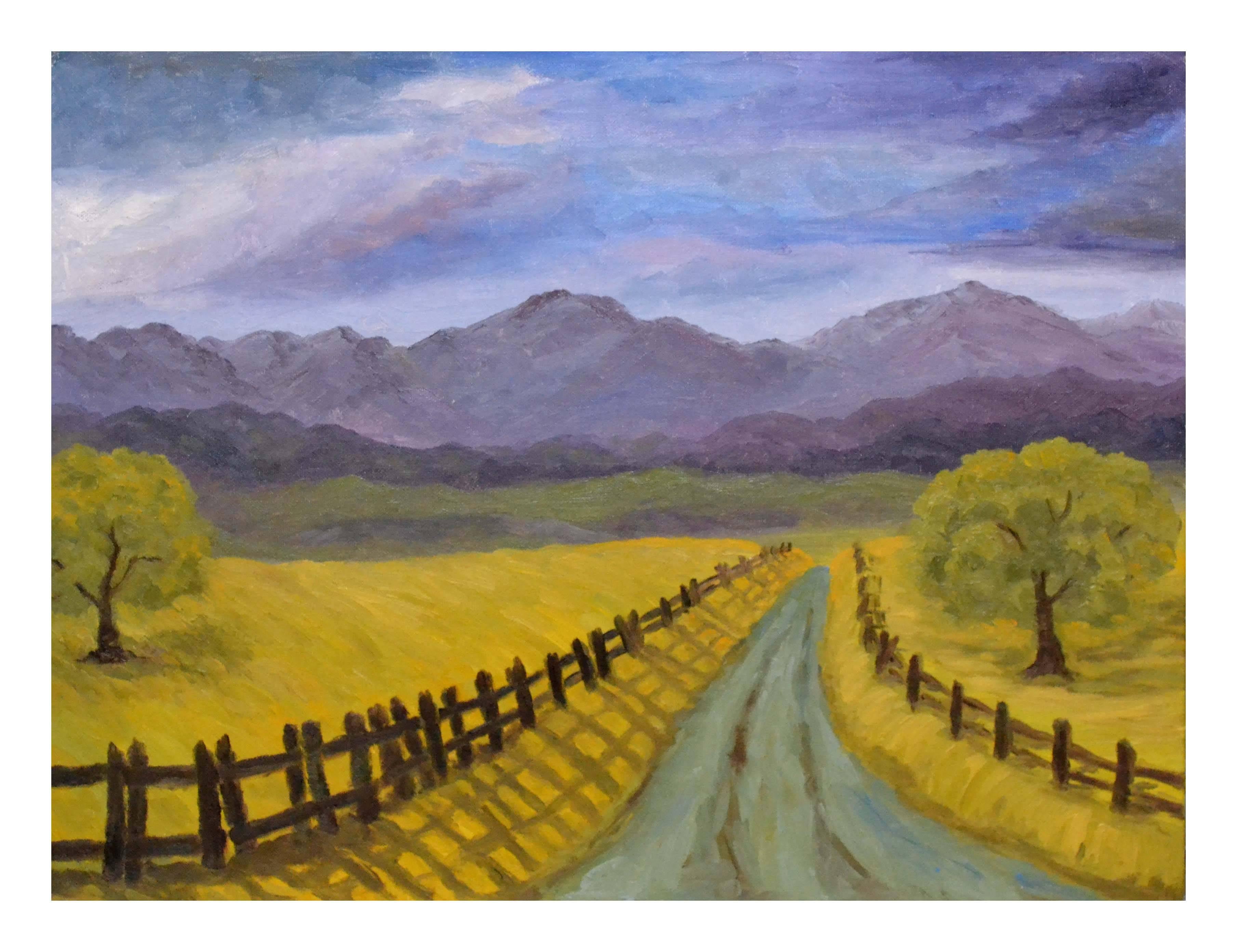 Jesse Don Rasberry  Landscape Painting - Mt. Tamalpais Road California Landscape by Jesse Don Rasberry