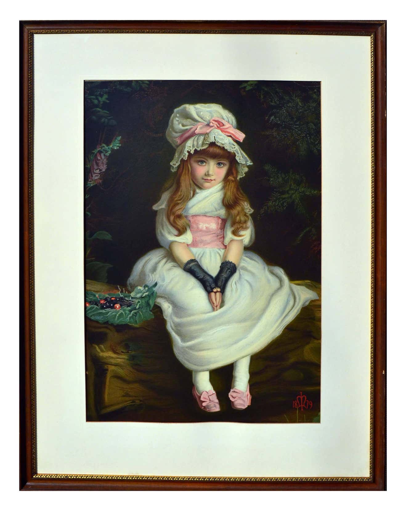 John Everett Millais - Cherry Ripe, Girl in a Bonnet at 1stDibs ...