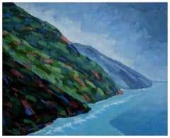 Vintage Fauvist Big Sur Coast Landscape