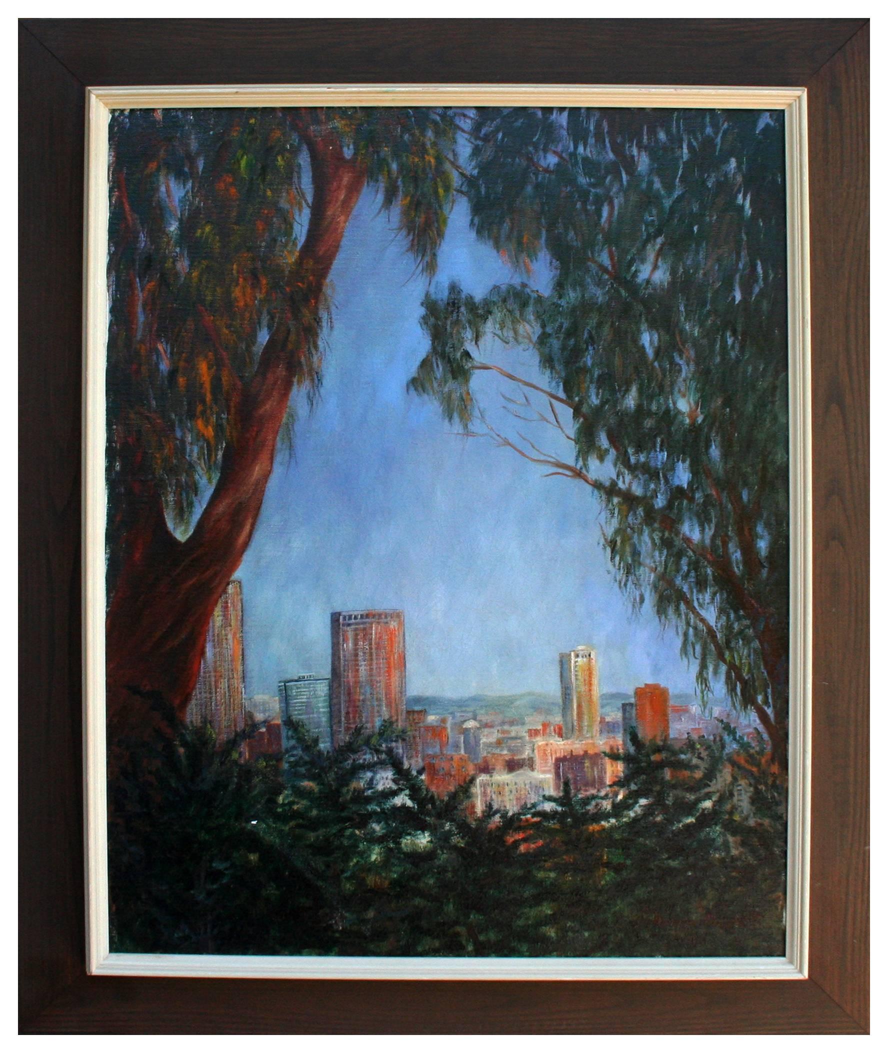 Virginia Blight Landscape Painting - San Francisco From Buena Vista Park - Mid Century Landscape