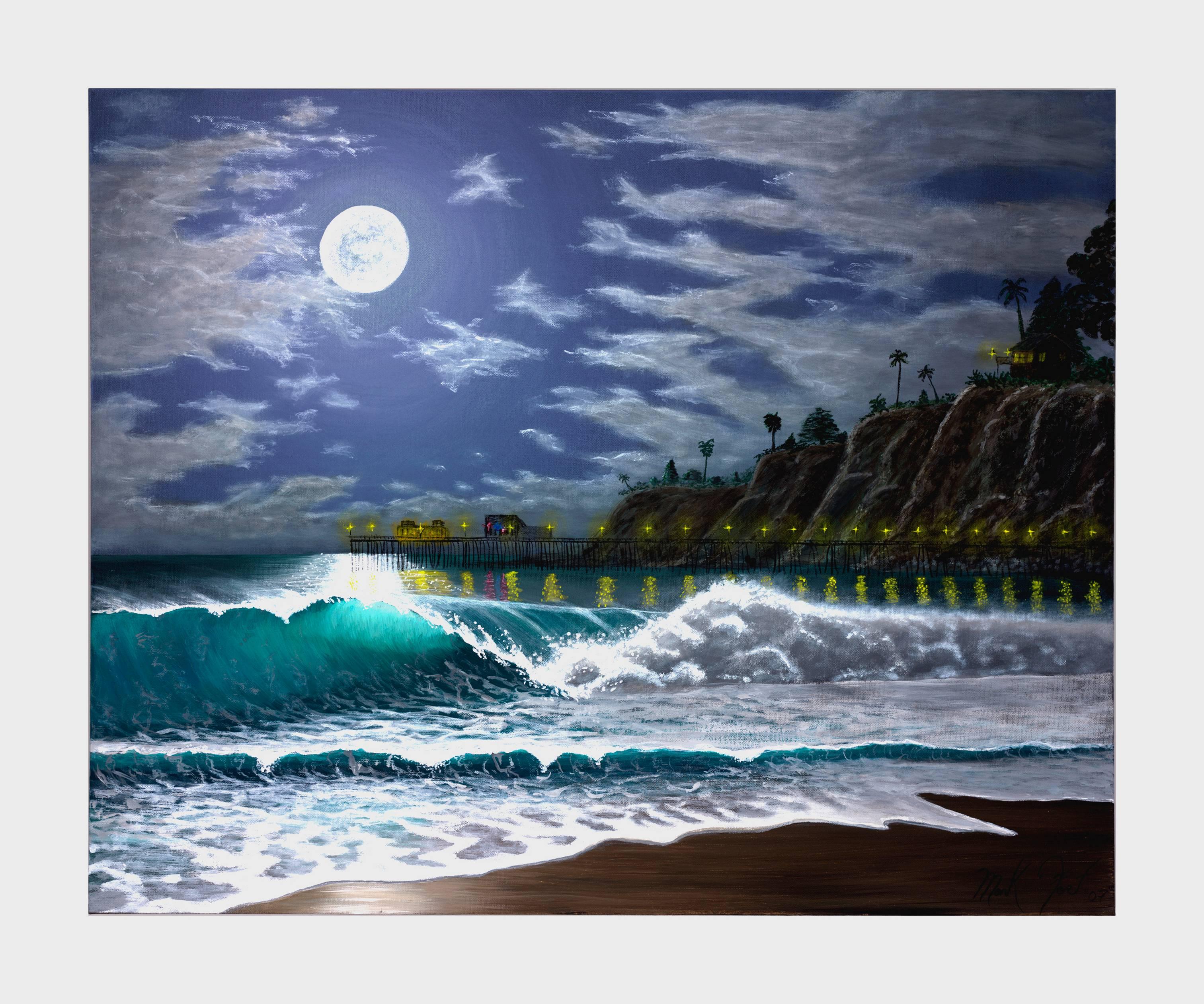 Mark Fort Landscape Painting - California Coast Nocturnal