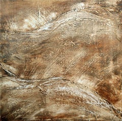 Abstract Earth Tone Textured Square Landscape