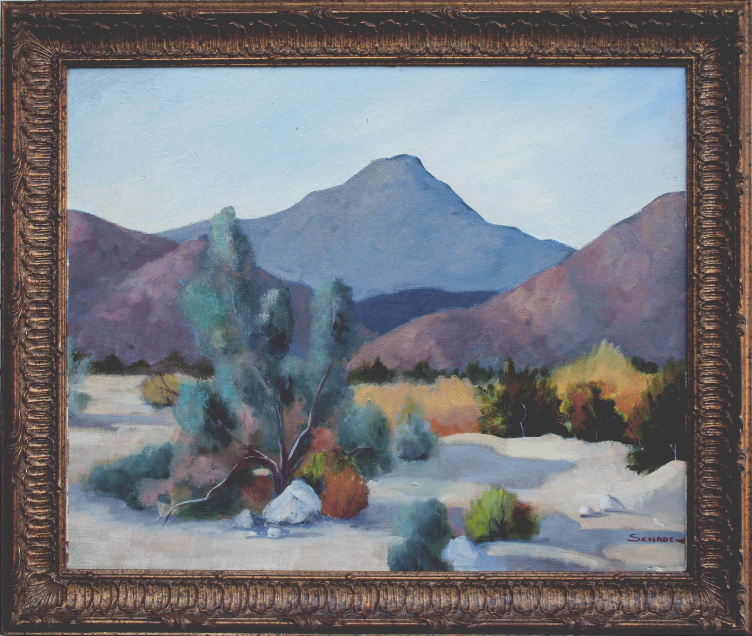 Lela Barrett Schade  Landscape Painting - Desert Mountains