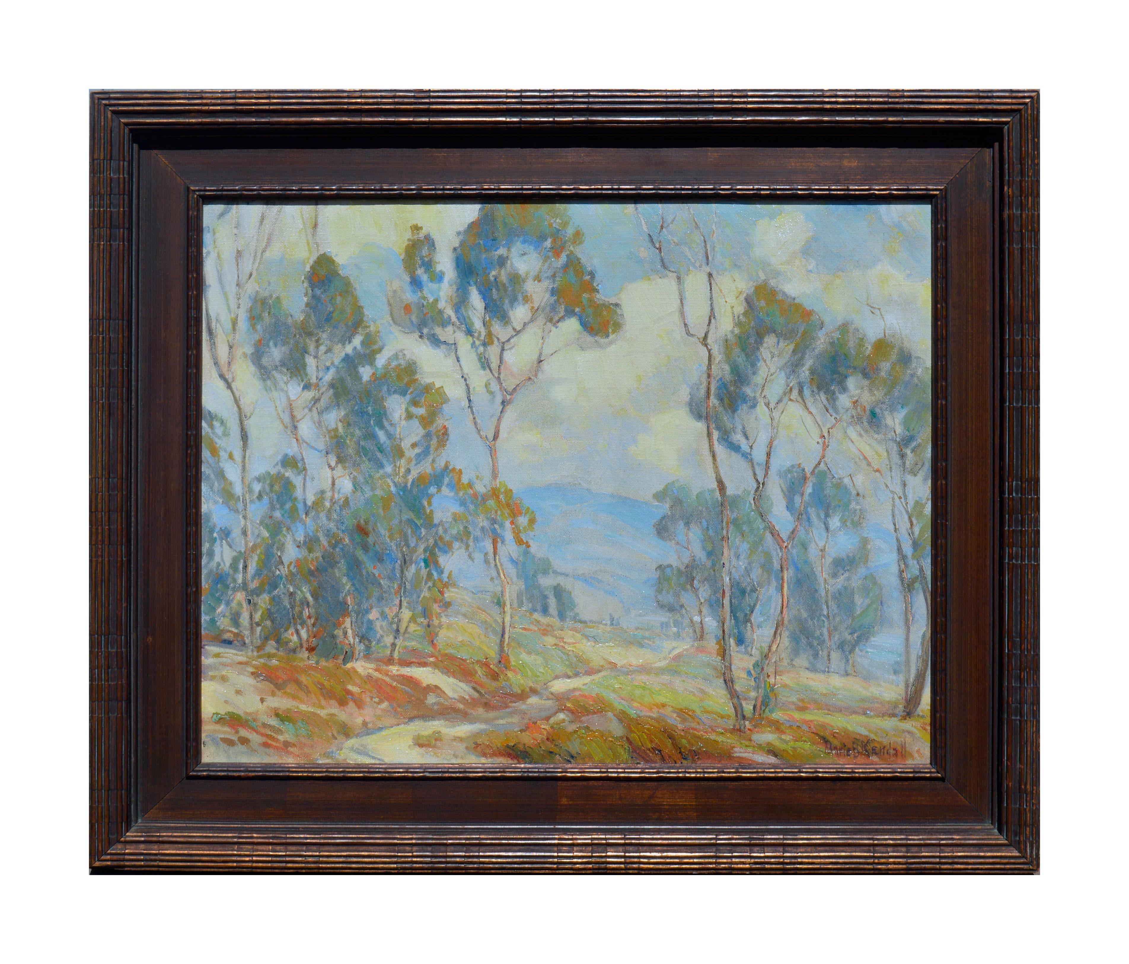 Marie Boening Kendall Landscape Painting - Eucalyptus and Poppies Landscape