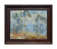 Vintage Eucalyptus and Poppies Landscape