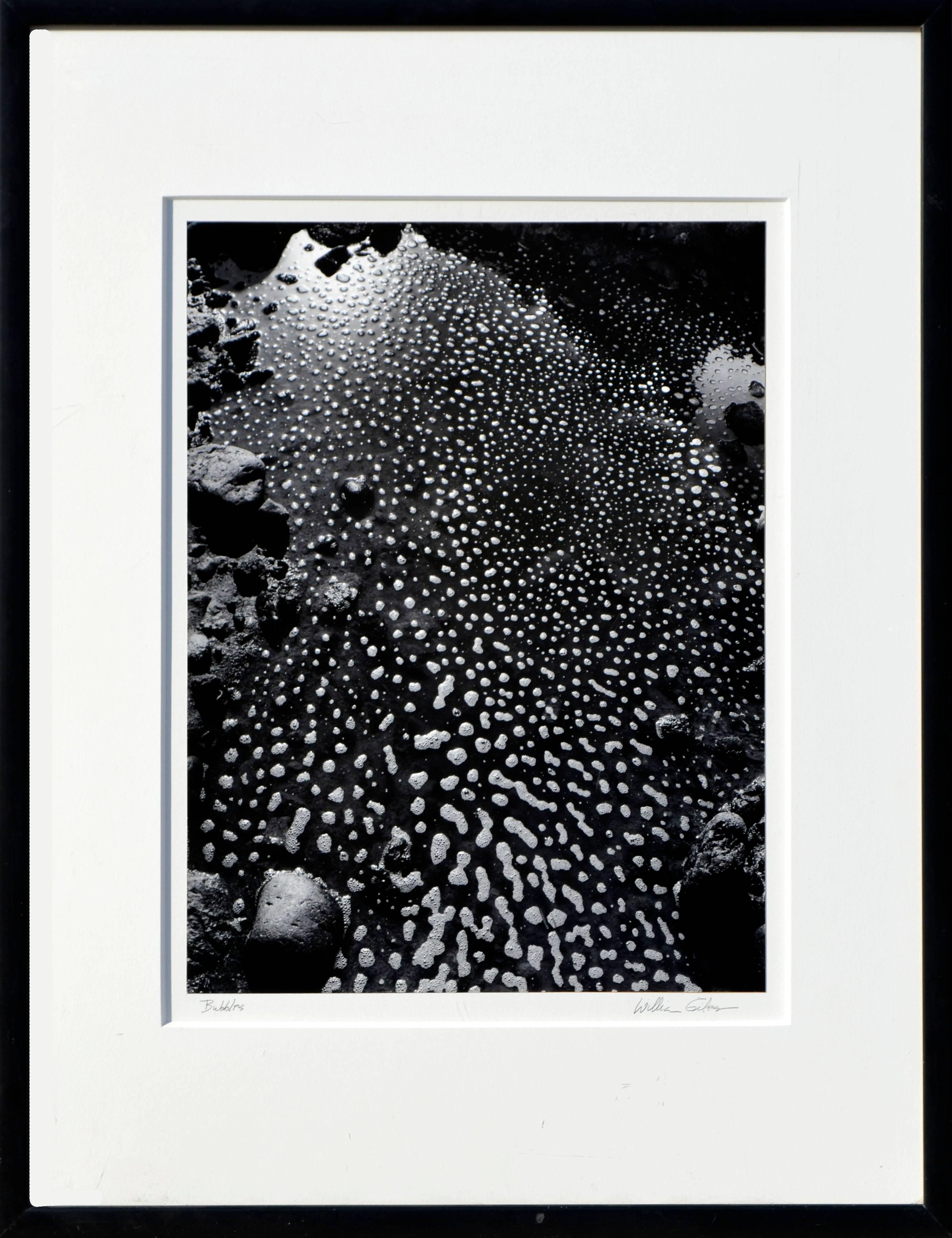 William Giles Black and White Photograph - Bubbles, Big Sur 1970