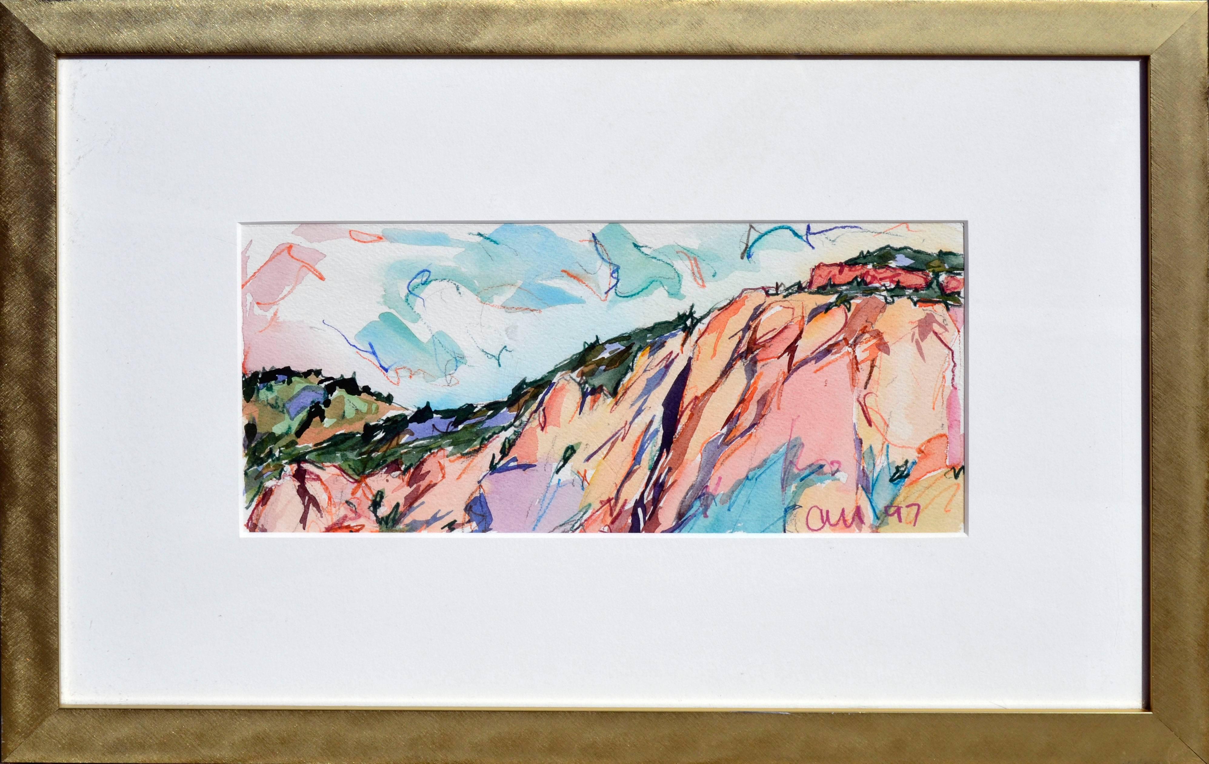 Craig Ivan Mathews Landscape Painting - Firepit Knoll, Zion National Park Landscape 