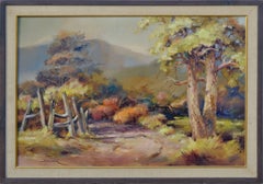 Mid Century Rural Road in Autumn Landscape