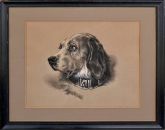 Spaniel-Hundeporträt „Odin“ nach Edwin Landseer, frühes 20. Jahrhundert 