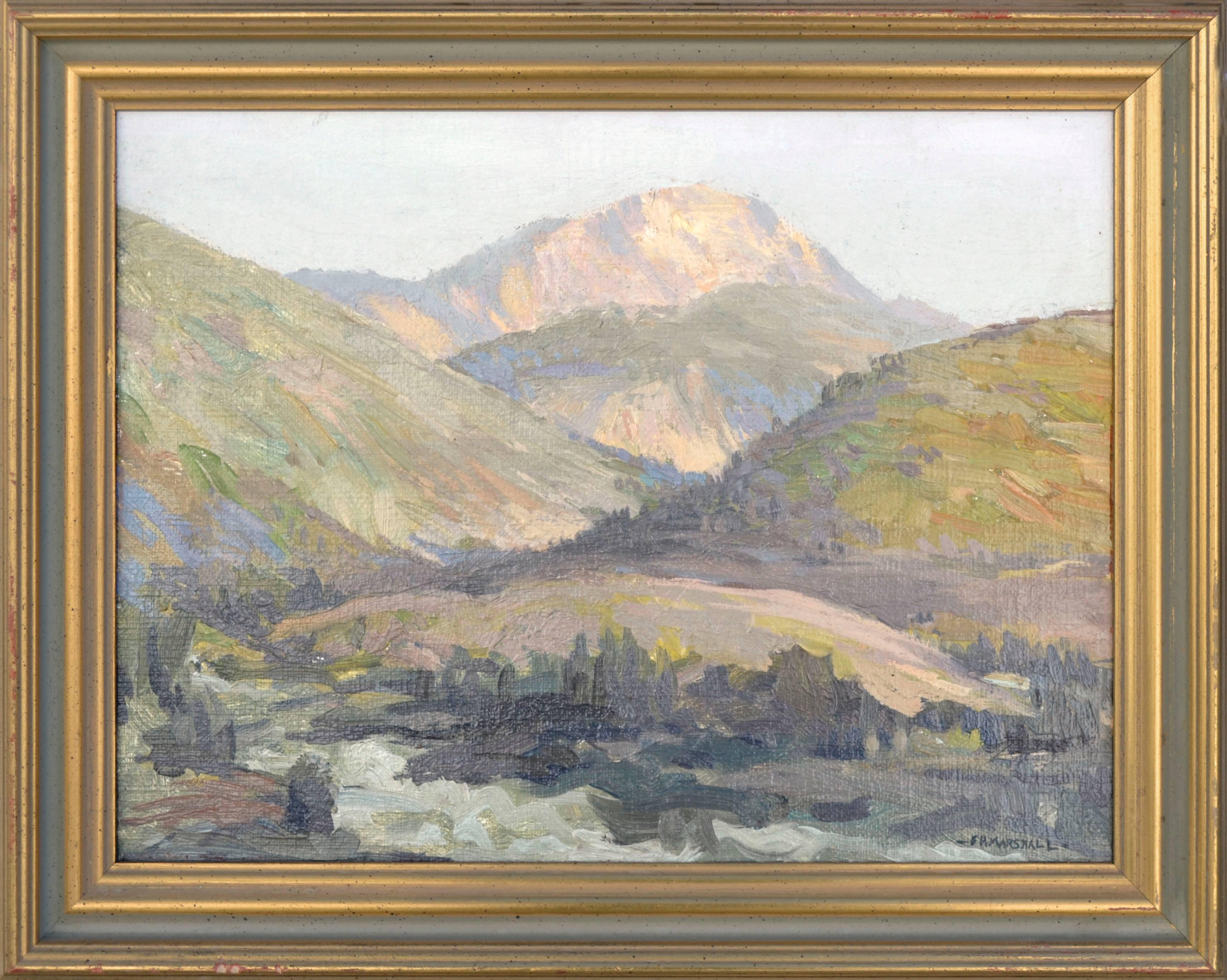 Frank Howard Marshall Landscape Painting - Early 20th Century Spring in the Valley Landscape