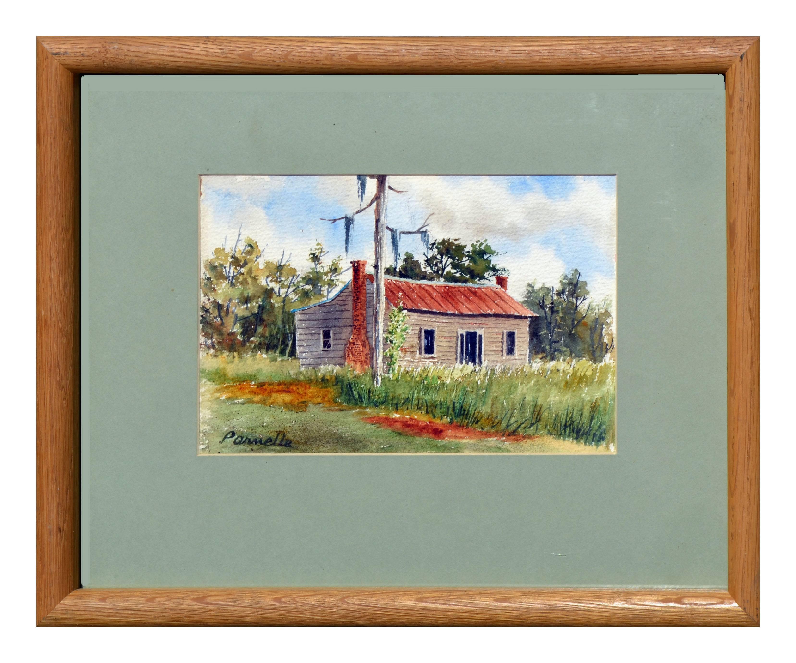 Charles Parnelle Landscape Painting - Country Home Near Charleston South Carolina