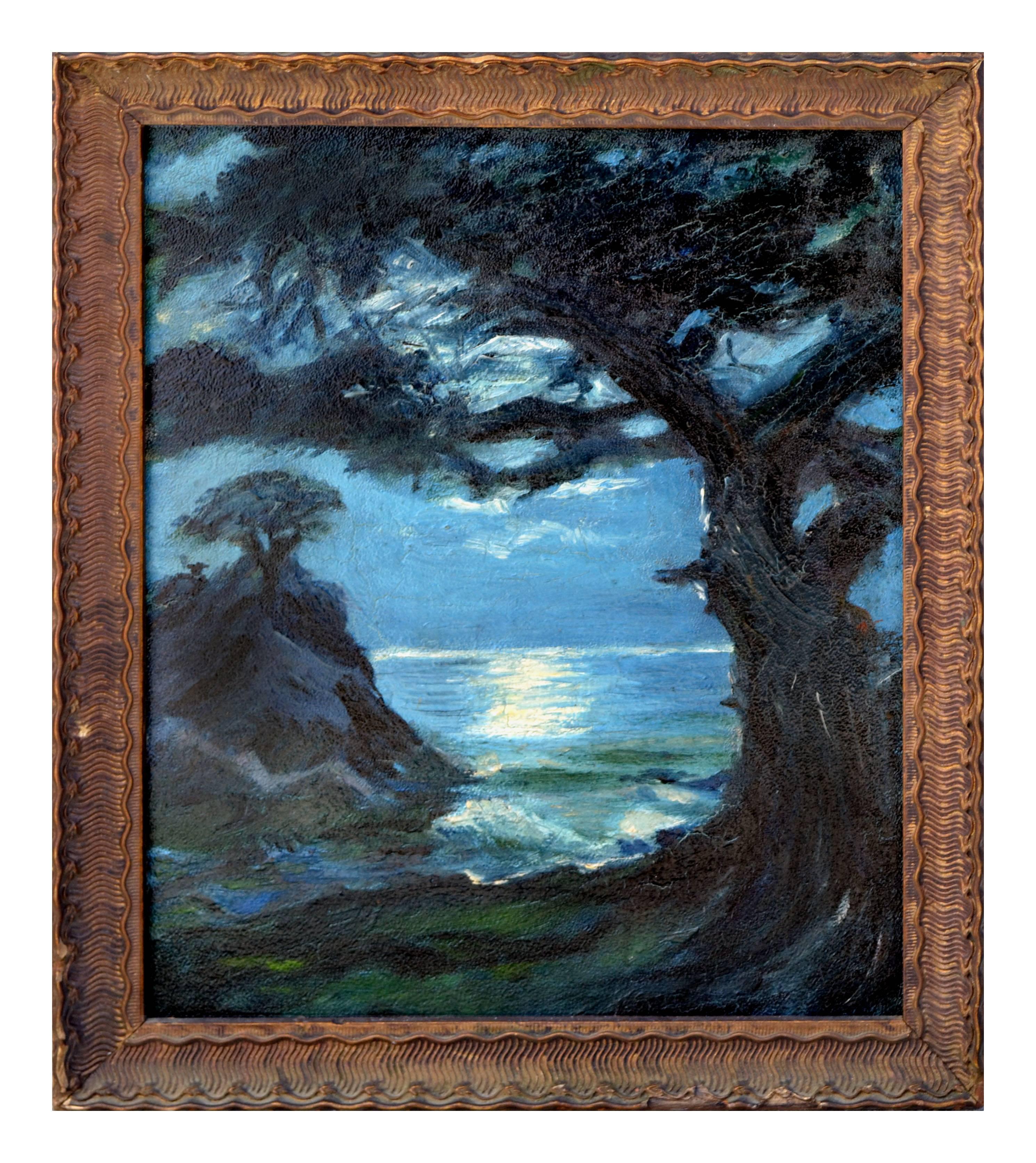 Jean Allen Center Landscape Painting - Pacific Grove Nocturnal
