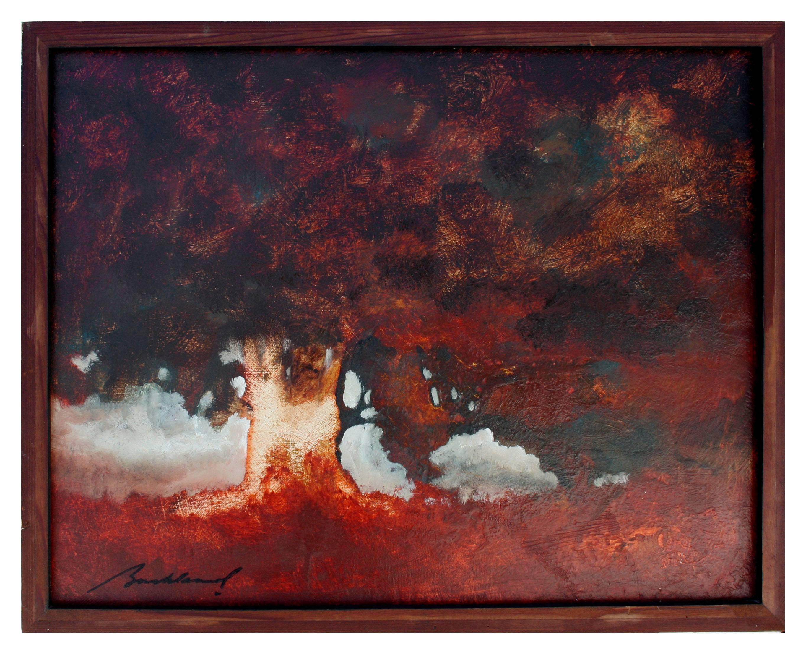 Robert Buckland Landscape Painting - Spreading Oak Tree Landscape