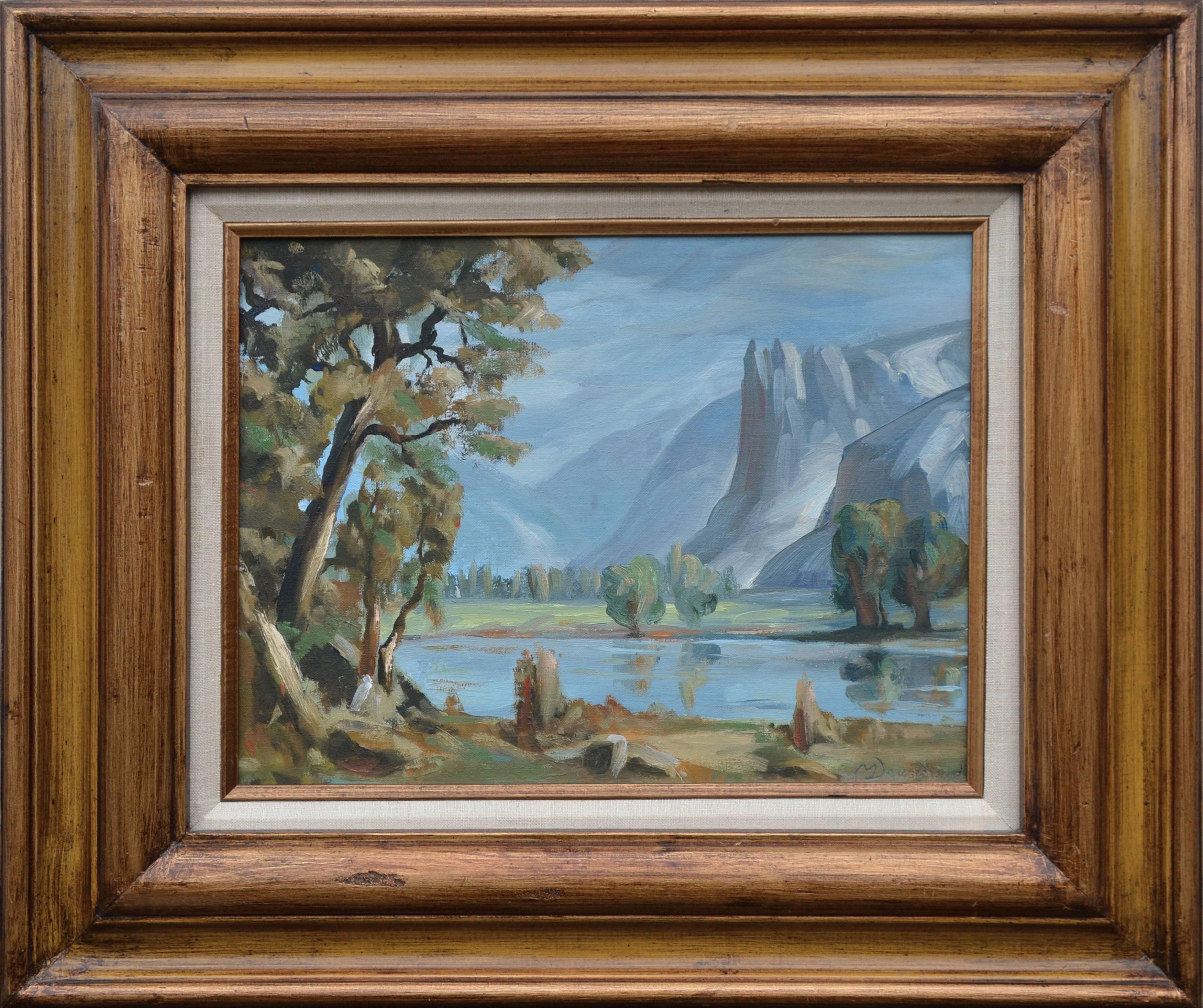 M. Drummond Landscape Painting - Yosemite Valley Before the Storm Landscape 