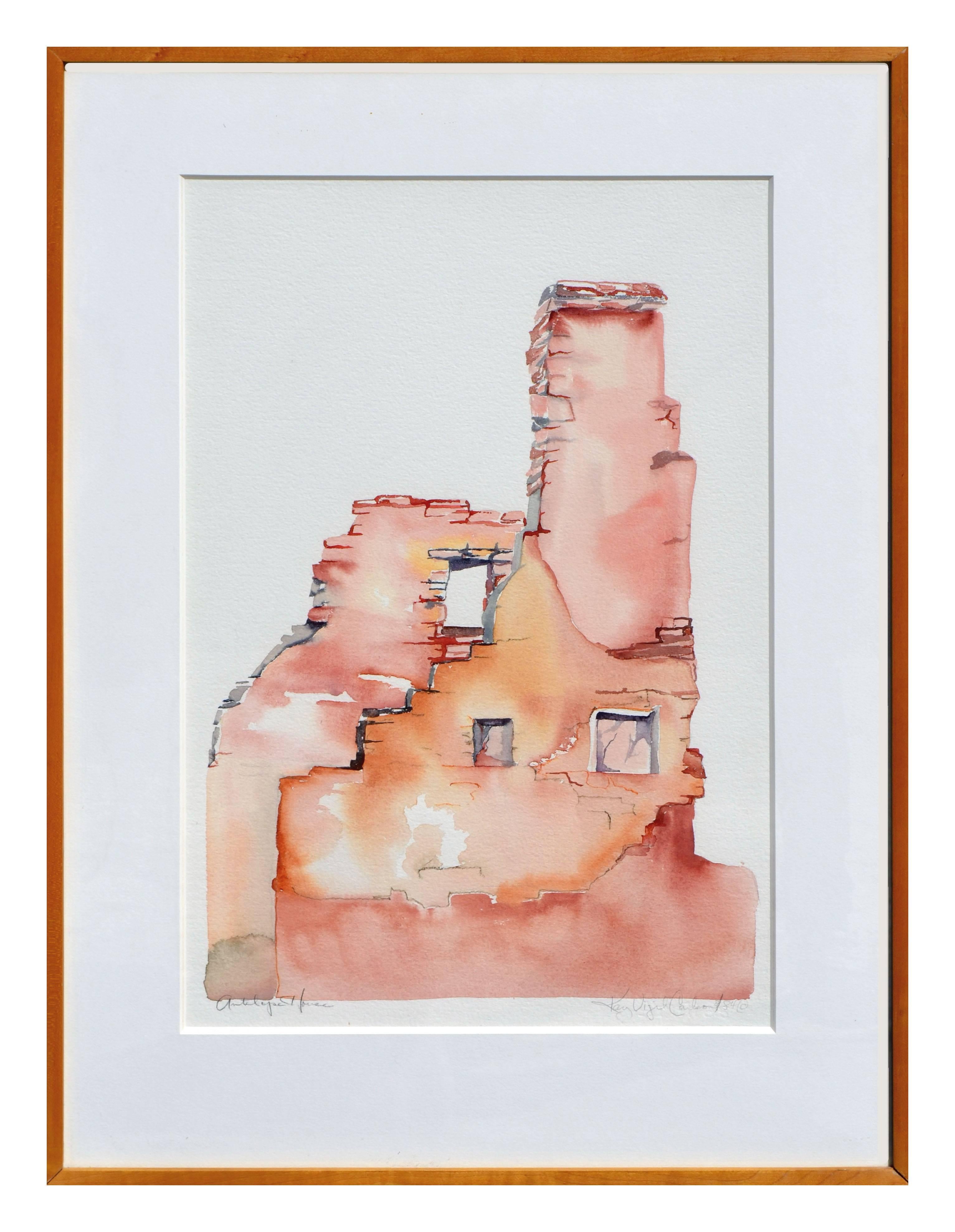 Landscape Painting Kay Vigil Carlson - Paysage de la maison antérieure