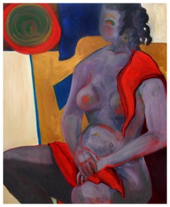 Abstract Expressionist African American Nude Figurative