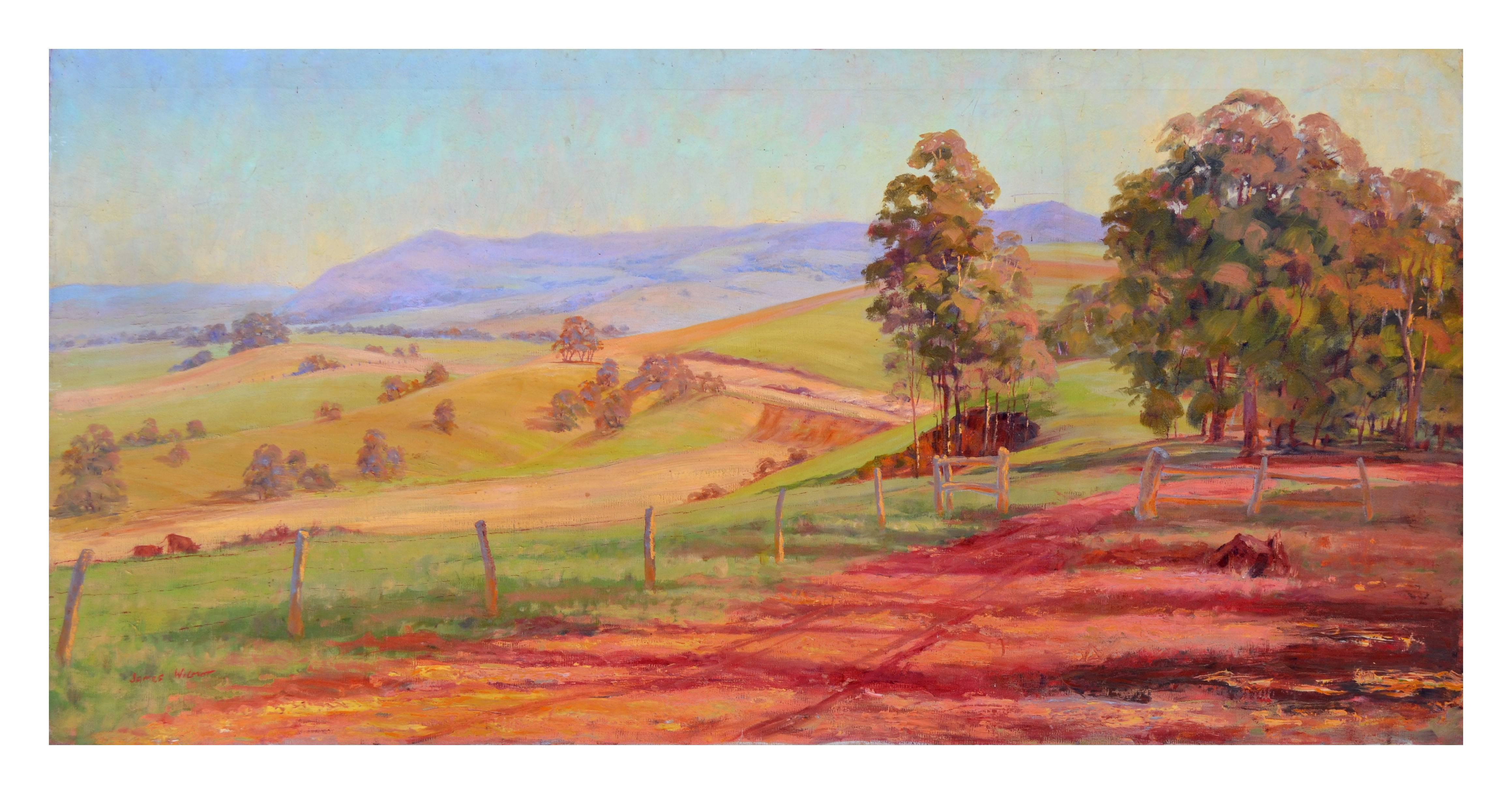 James Wilmot Landscape Painting - Acheron Cutting, Australia