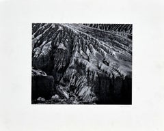 "Yeow! Point, Death Valley" - Abstracted Black & White Landscape Photograph
