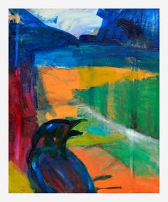 Abstrakter Expressionismus im Vintage-Stil – Crow's Night Call