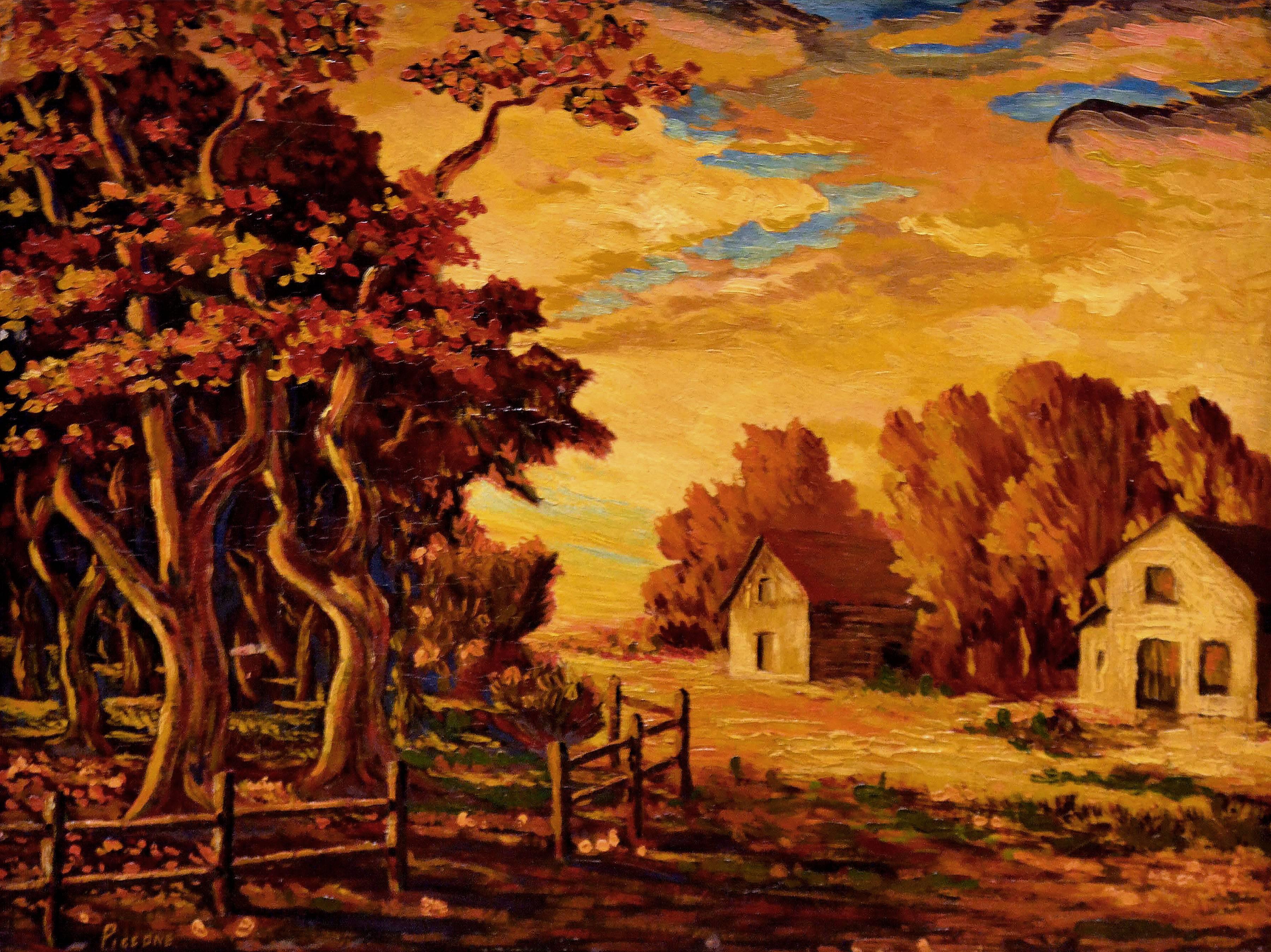 Unknown Landscape Painting - Autumn Landscape