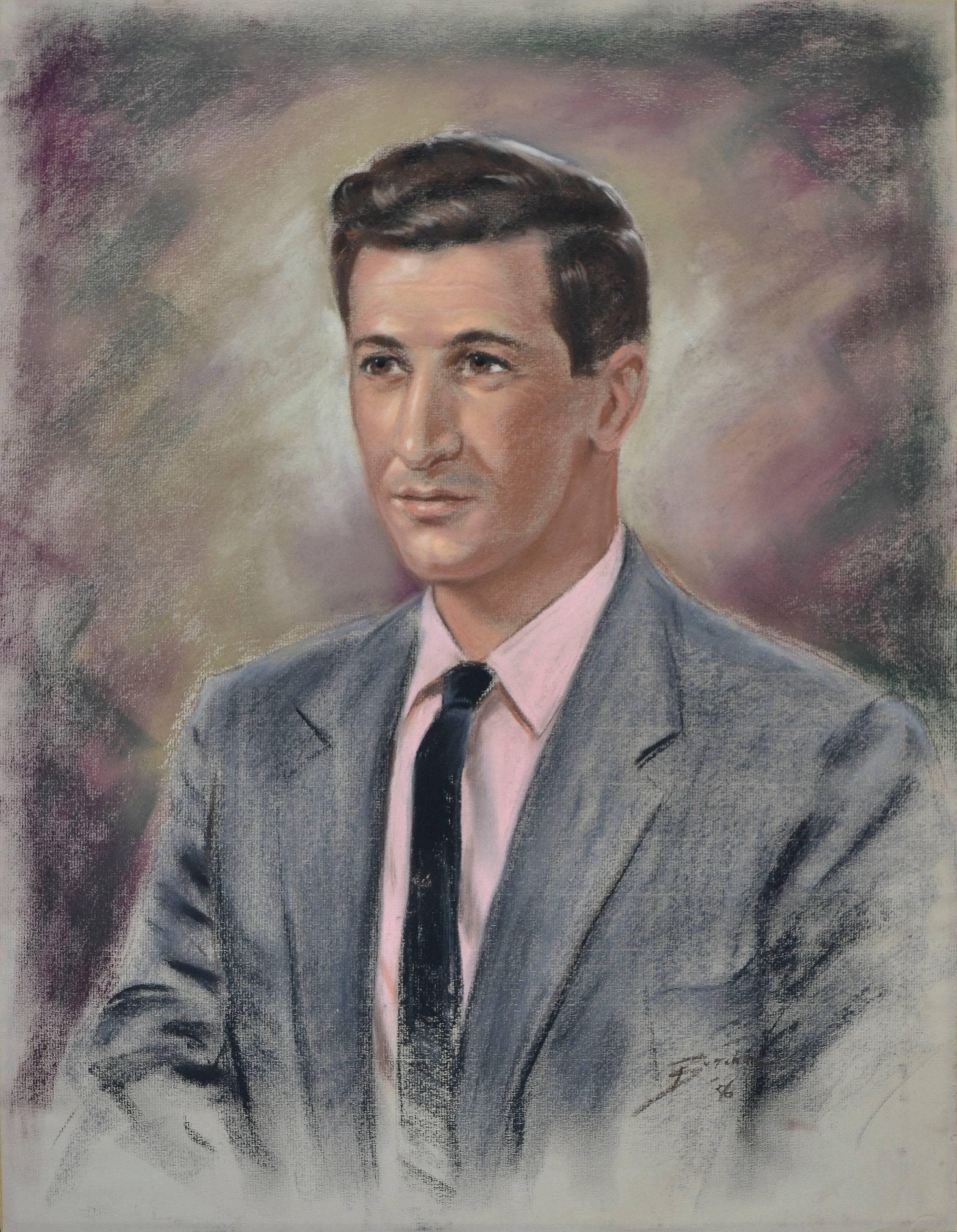 Mid-Century Portrait of a Man  - Art by Butcher American