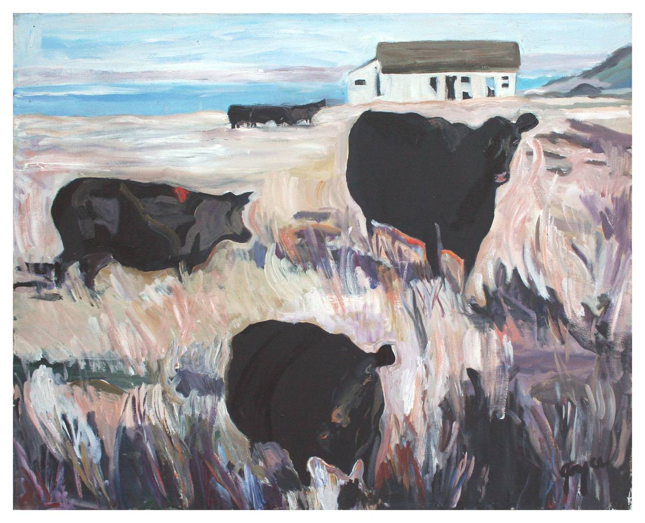 Unknown Animal Painting - Modernist Cows