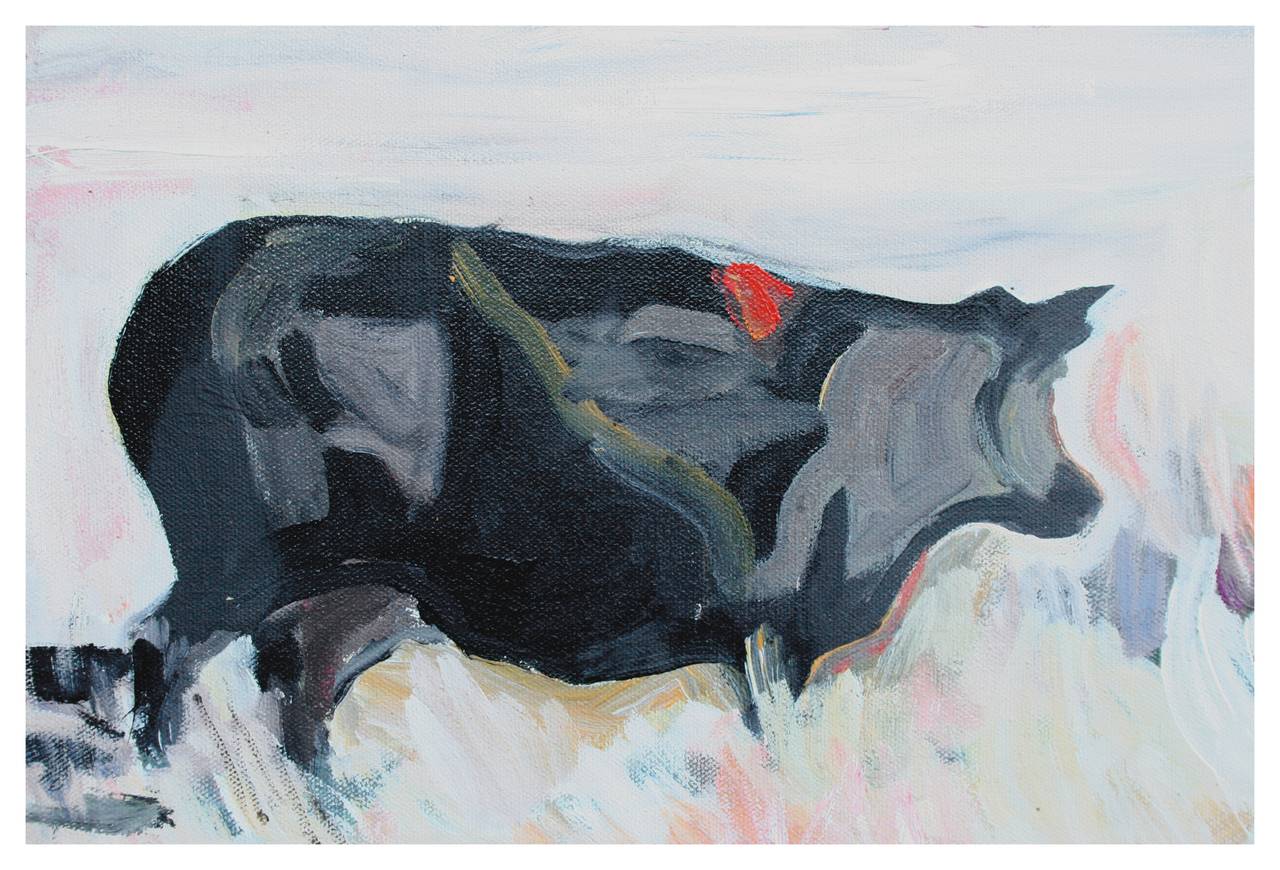 Modernist Cows - Painting by Unknown