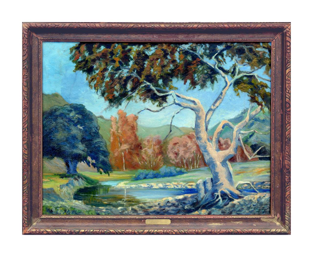 Maragret Rogers Landscape Painting - Mid Century Pacheco Creek, California Plein Air Landscape