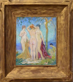 Nus dans le jardin:: France - 1929 par Abel Warshawsky