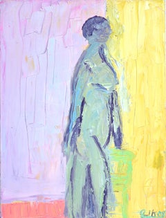 Bay Area Figurative Movement, "Waiting For Her Lover" Figurative Abstract 