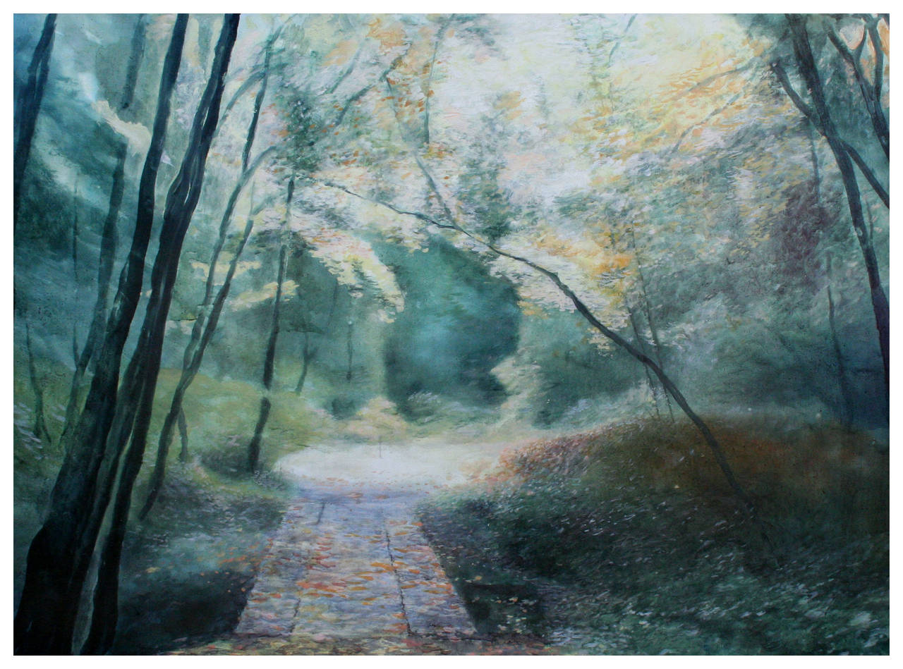 Grigsby Landscape Painting - Pathway Through the Park