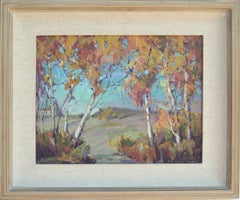 Vintage Mid Century Sycamore Canyon, Carmel Valley Landscape with Trees