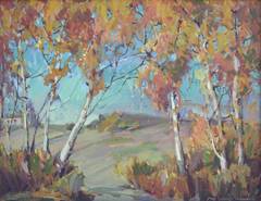 Mid Century Sycamore Canyon, Carmel Valley Landscape with Trees