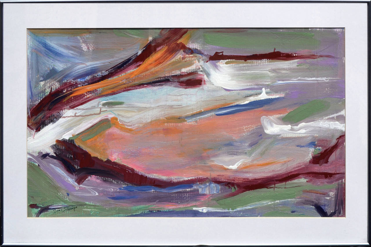 Doris Sherwyn Abstract Painting - Engaging the Flow Abstract