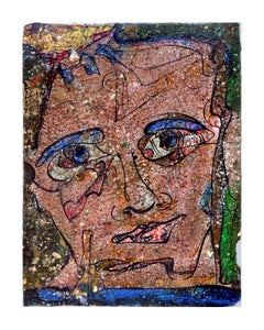 "Unfinished Story", Self-Portrait moderne expressionniste contemporain