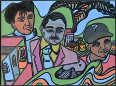 The Three Philadelphians, Large-Scale Modern Figurative Cityscape 