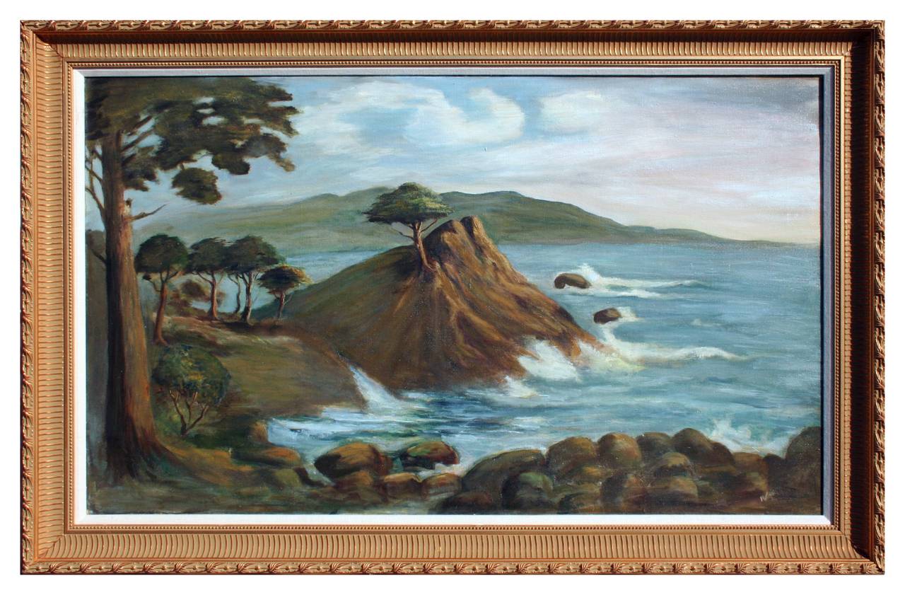 Cypress Point, Monterey - Painting by William Lemos