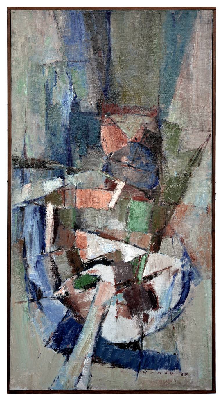 Figural Abstract - Painting by Maurice Kursh