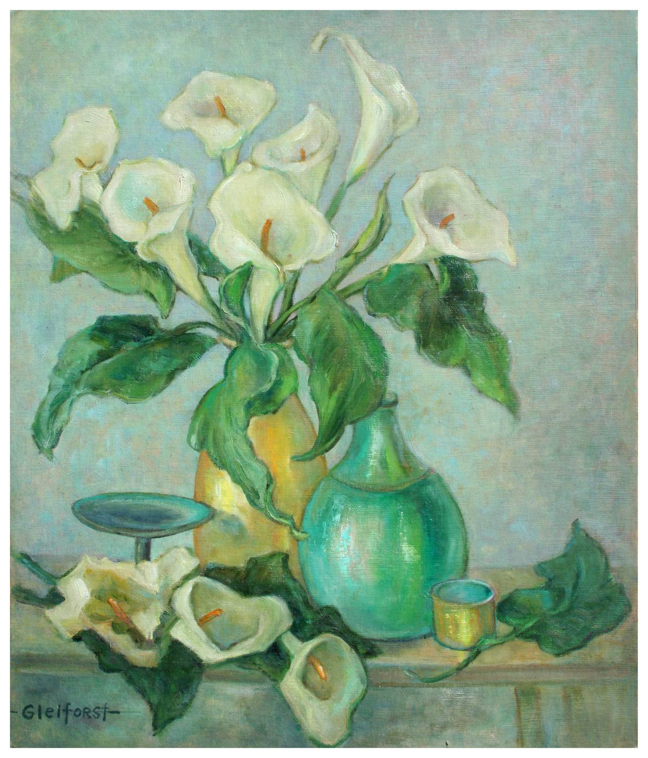 Calla Lilies - Painting by Helen Enoch Gleiforst