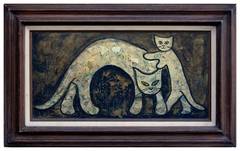 Mid Century Cat and Kitten