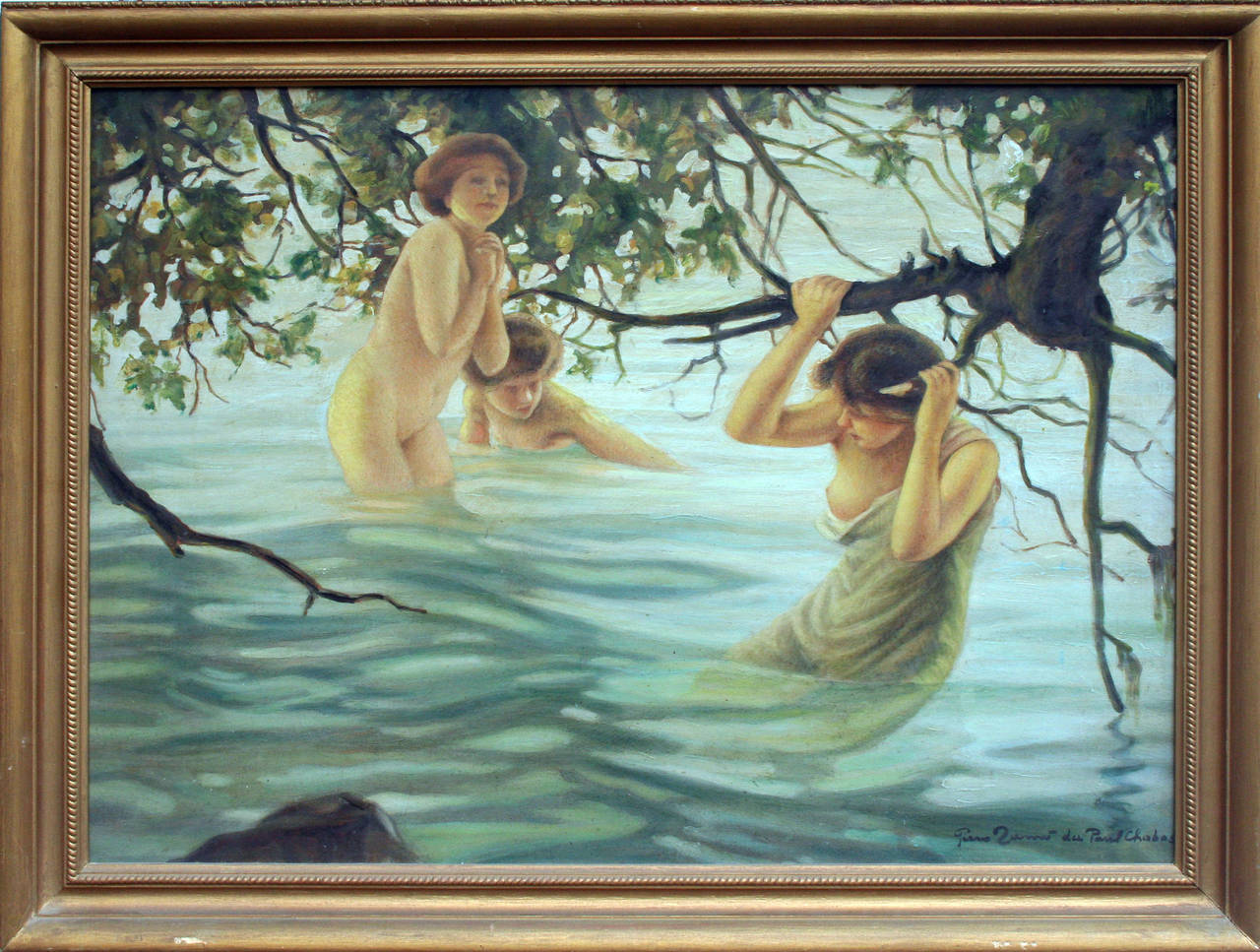 Piero Tamo Nude Painting - The Bathers, 1930