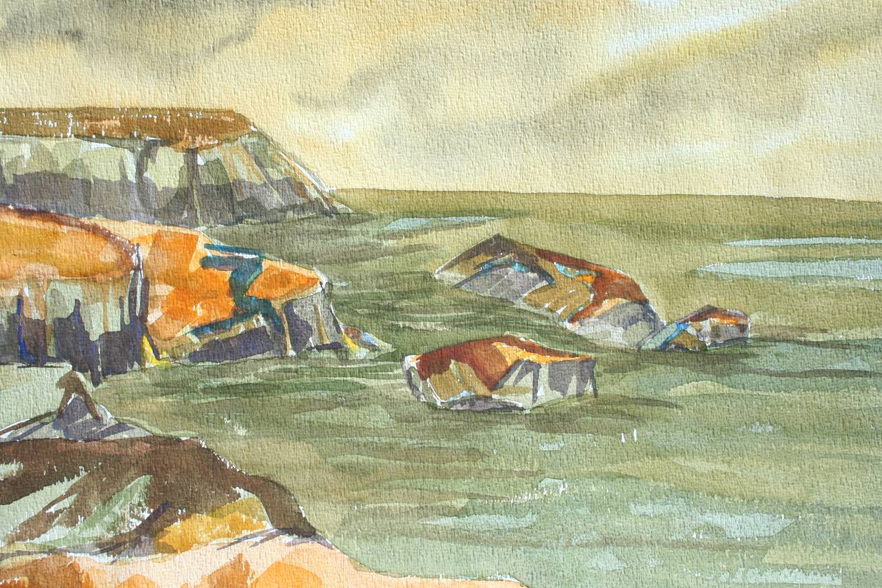 West Cliff - Painting by Doris Warner