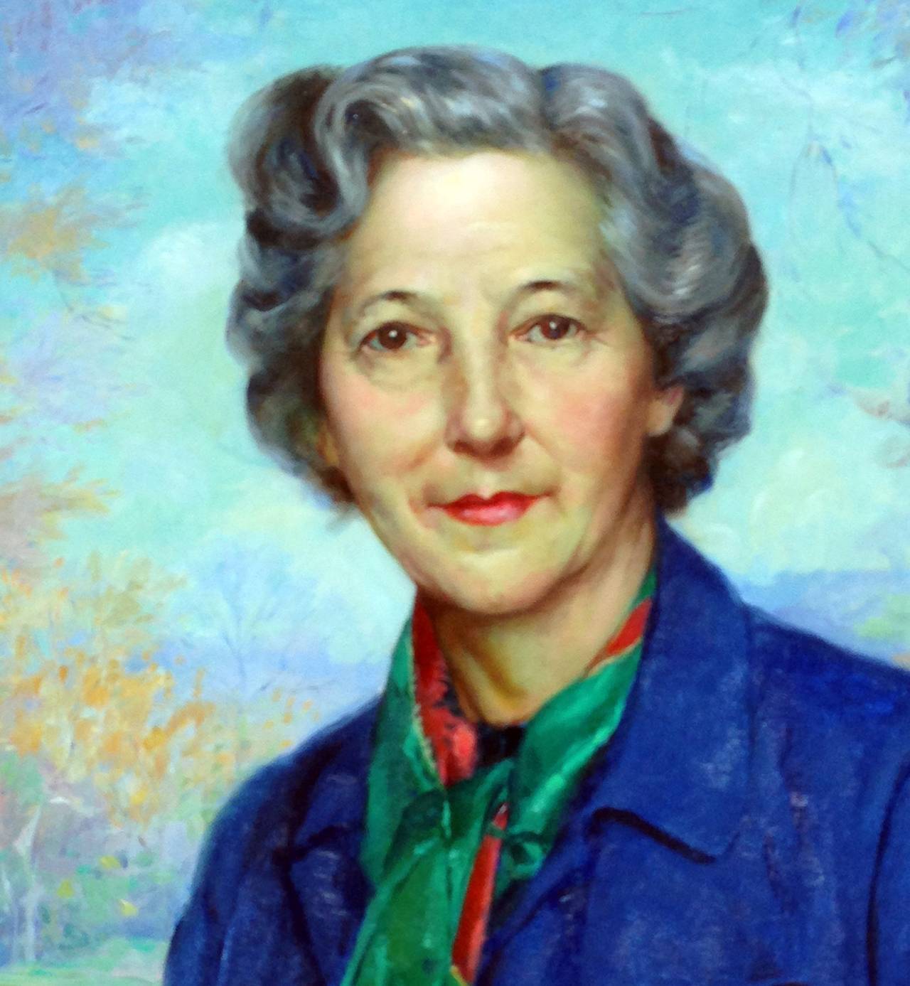 Ritratto di metà secolo dell'artista Doris Rohr di Carmel - Painting Simbolismo di Abel Warshawsky